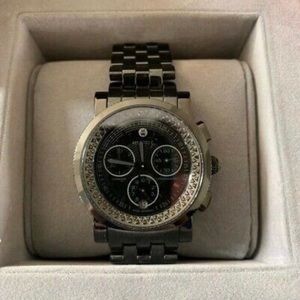 Unisex Black Sport Sail DIAMOND Michele Watch 42mm